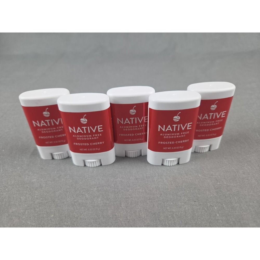 Mini Native Deodorant 5 Pack Frosted Cherry Scent New